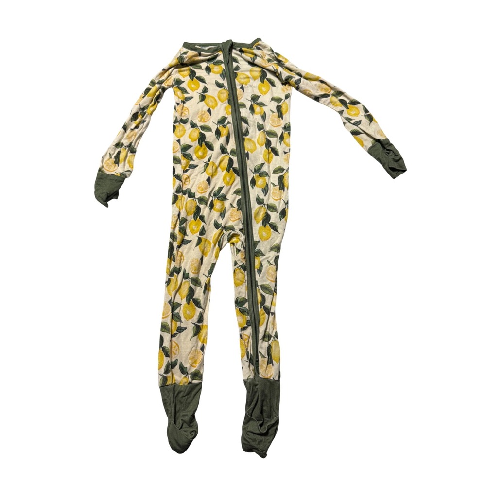 Little One Shop Size 2T Lemon Zip Bamboo Pajama Sleeper Soft Unisex Toddler
